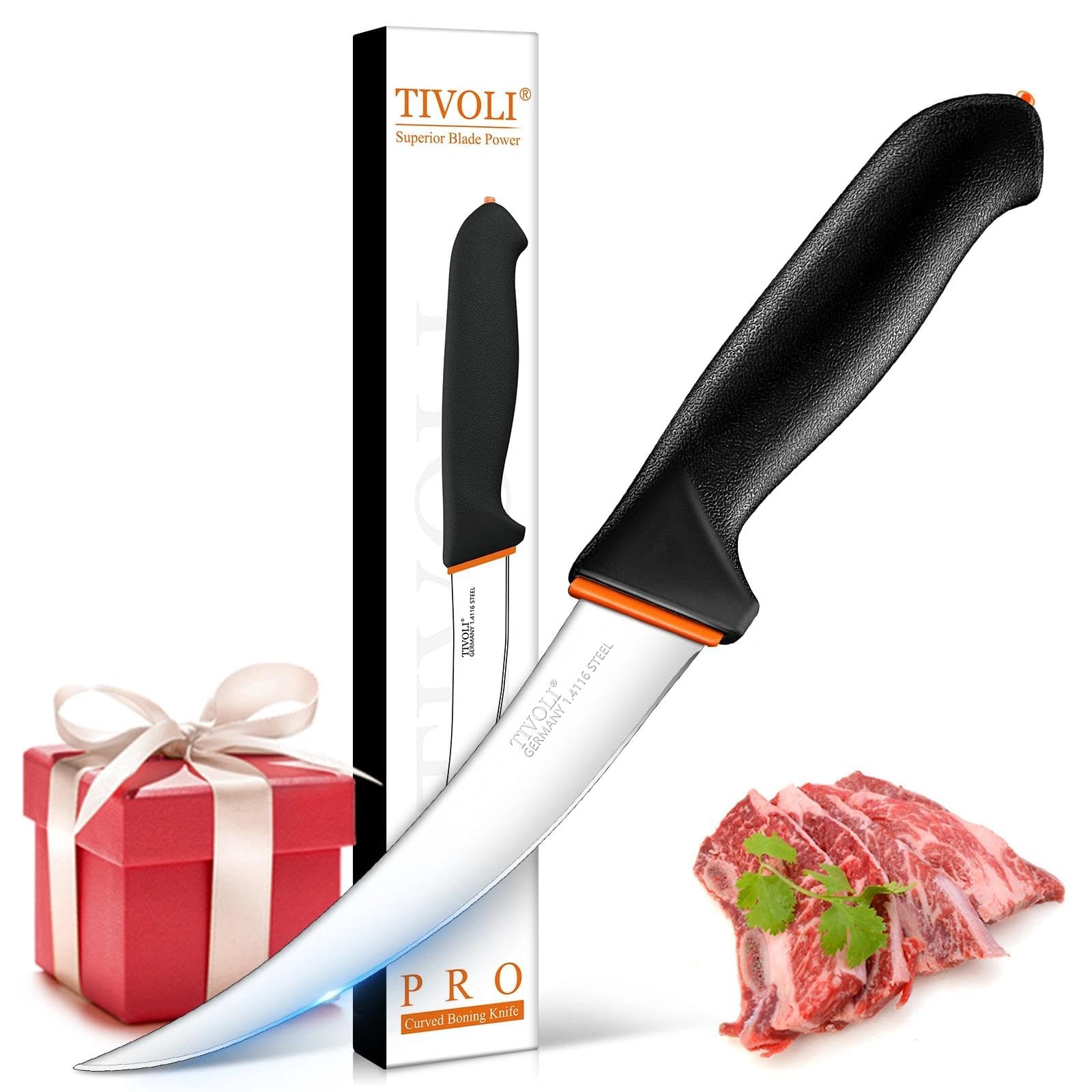 TIVOLI Bullnose Knife 10 Inch - Butcher Knife with Non-Slip Softgrip — Amazon image 9
