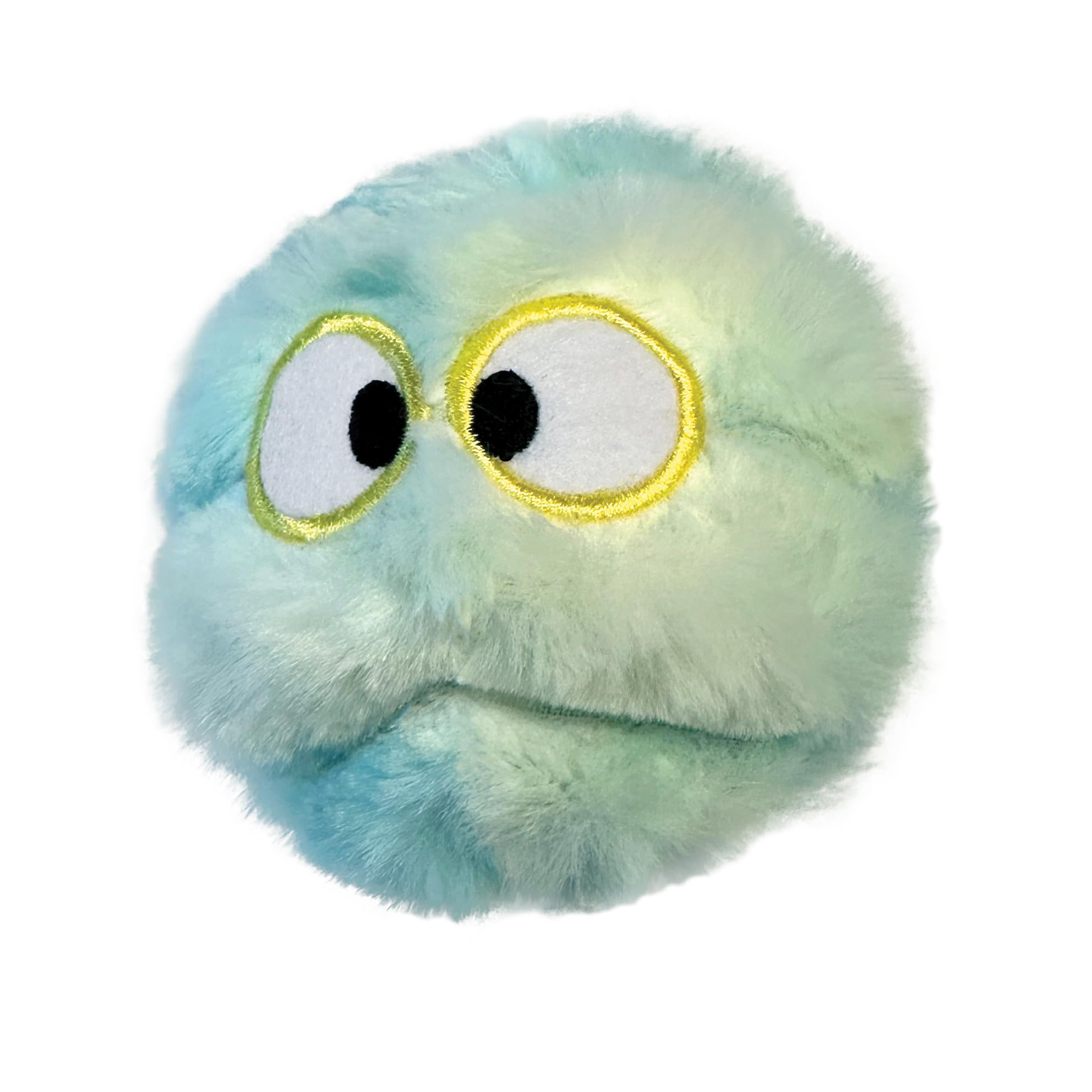 fouFIT Fuzzy Wuzzy Goof Ball Spiker 2-in-1 Dog Ball Toy, Blue