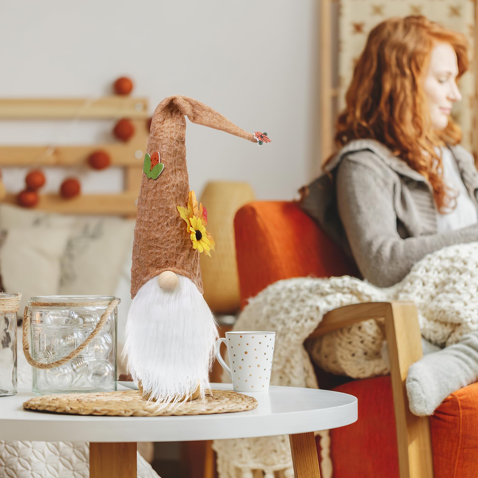 Angoily Fall Decor 3pcs Christmas Gnome Wine Bottle Covers Swedish Gnomes Wine Bottle Toppers Fall Gnomes Plush for Holiday Xmas Dining Table Decor Autumn Decor