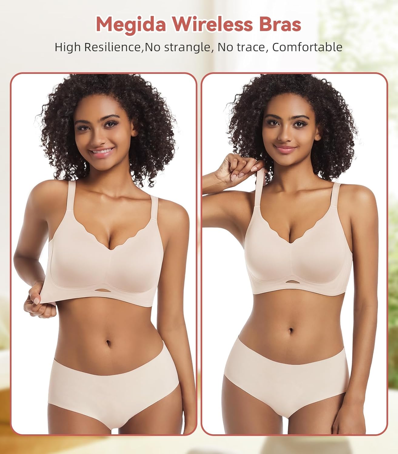 Womens Wireless Bras Everyday Bra Seamless Push Up Bralettes No Underwire Full Coverage Bralette Soft Comfortable Bras - Image 5