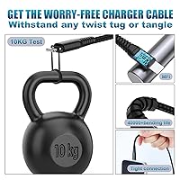 Vista 4 de [Certificado Apple MFi] Cable de carga corto para iPhone (paquete de 3 de 8 pulgadas), cable de carga USB a Lightning para Apple, cable de carga