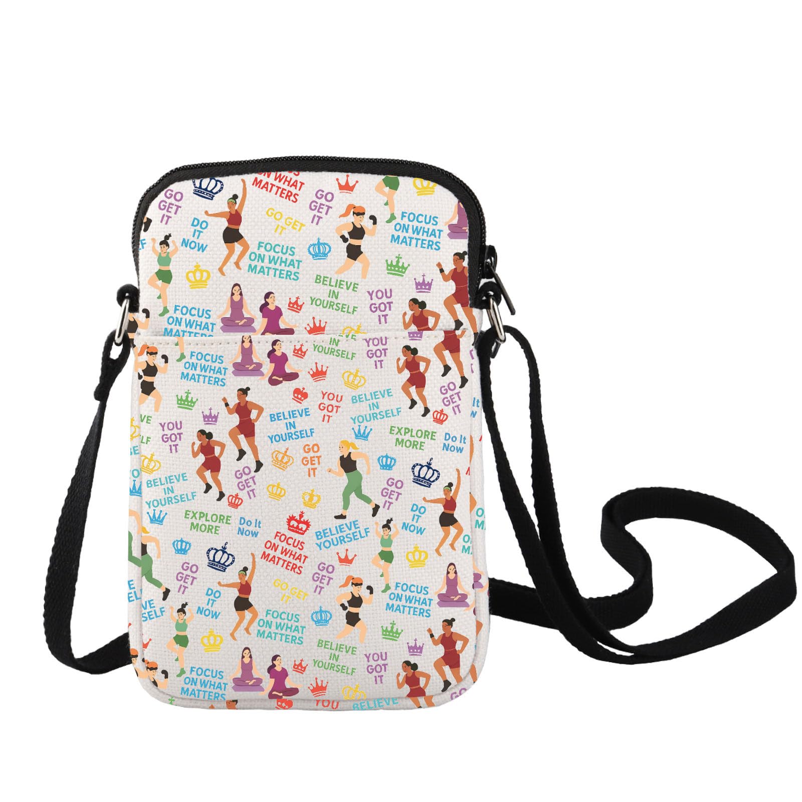 LEVLO Broadway Queen Cross Body Bag Musical Lover Gift Six Queen Musical Shoulder Bagg Broadway Musical Six Queen Merch