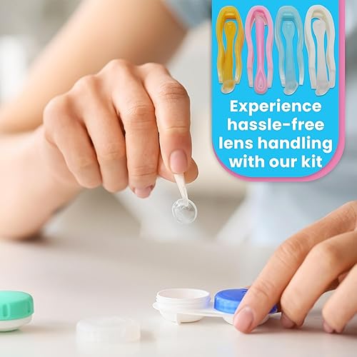 Miniatura 2 de Removedor de lentes de contacto y herramienta de inserción (paquete de 4) - Aplicador de contacto e insertador con punta suave - Incluye pinzas y