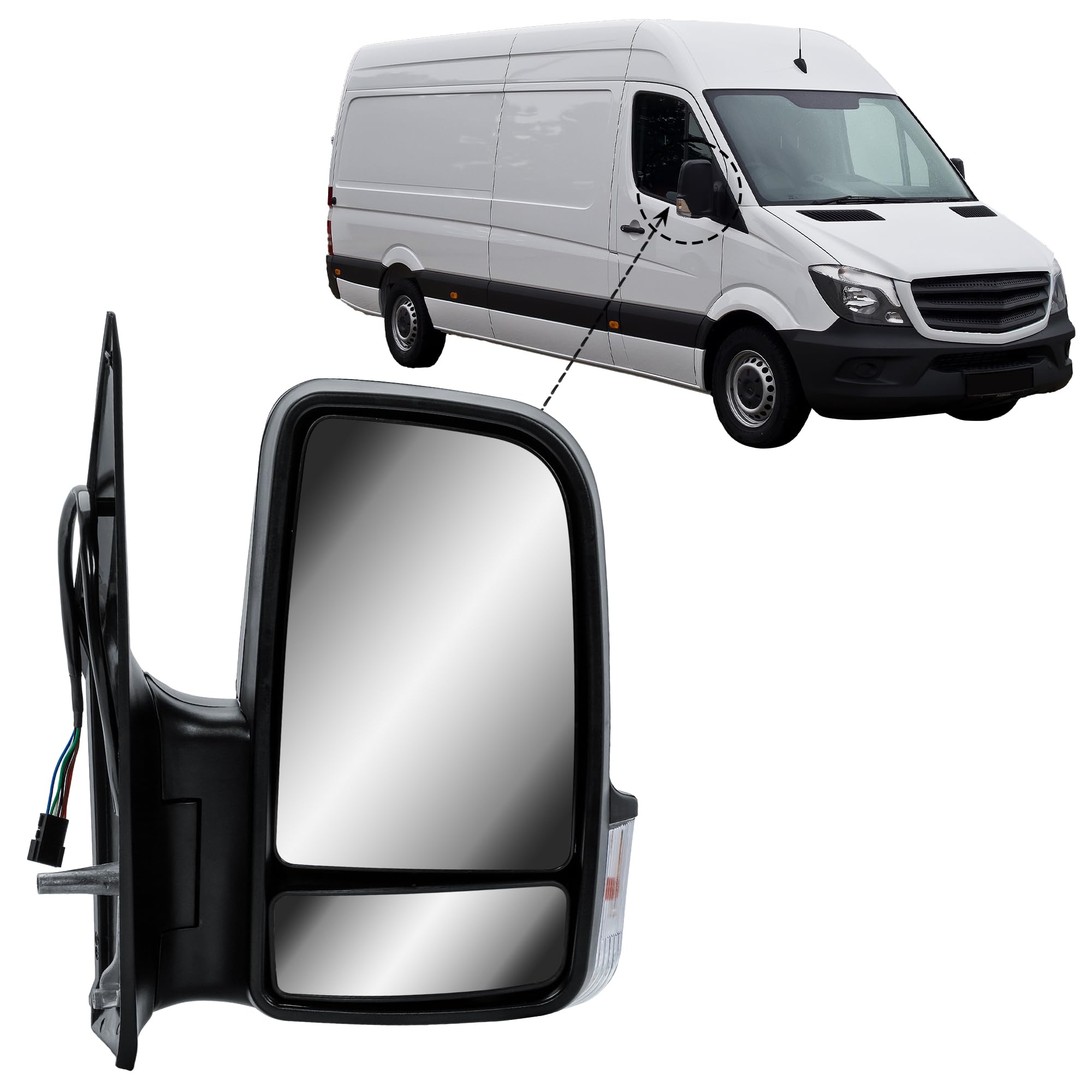 Specchietto retrovisore esterno destro per Mercedes Sprinter 906 2006-2018