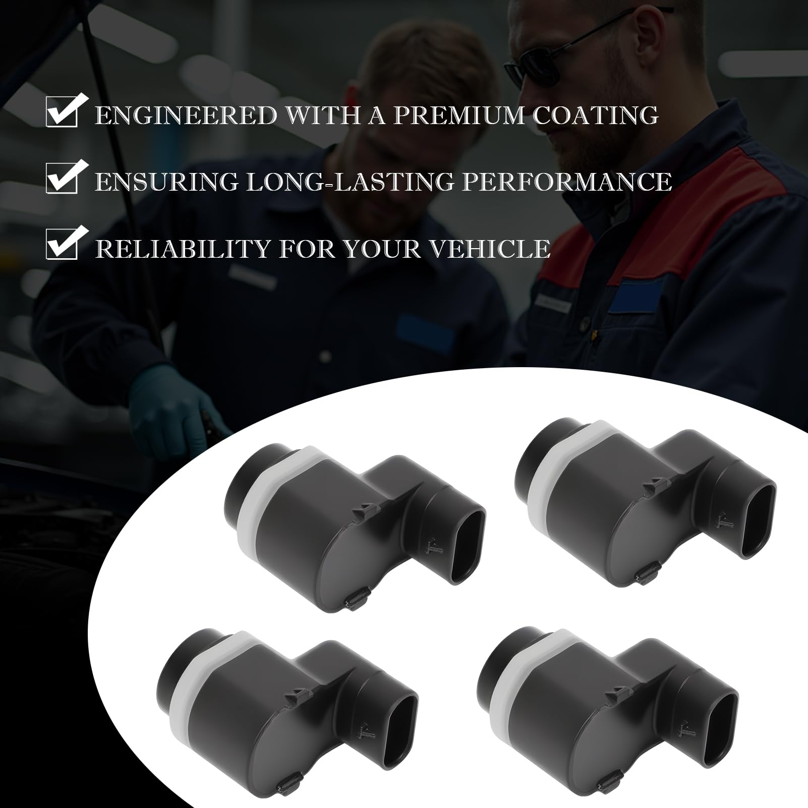 4X Parksensoren vorne und hinten PDC AH42-15K859-AA für Galaxy WA6 2009-2015, Mondeo IV BA7 2010-2012, S-Max WA6 2009-2014
