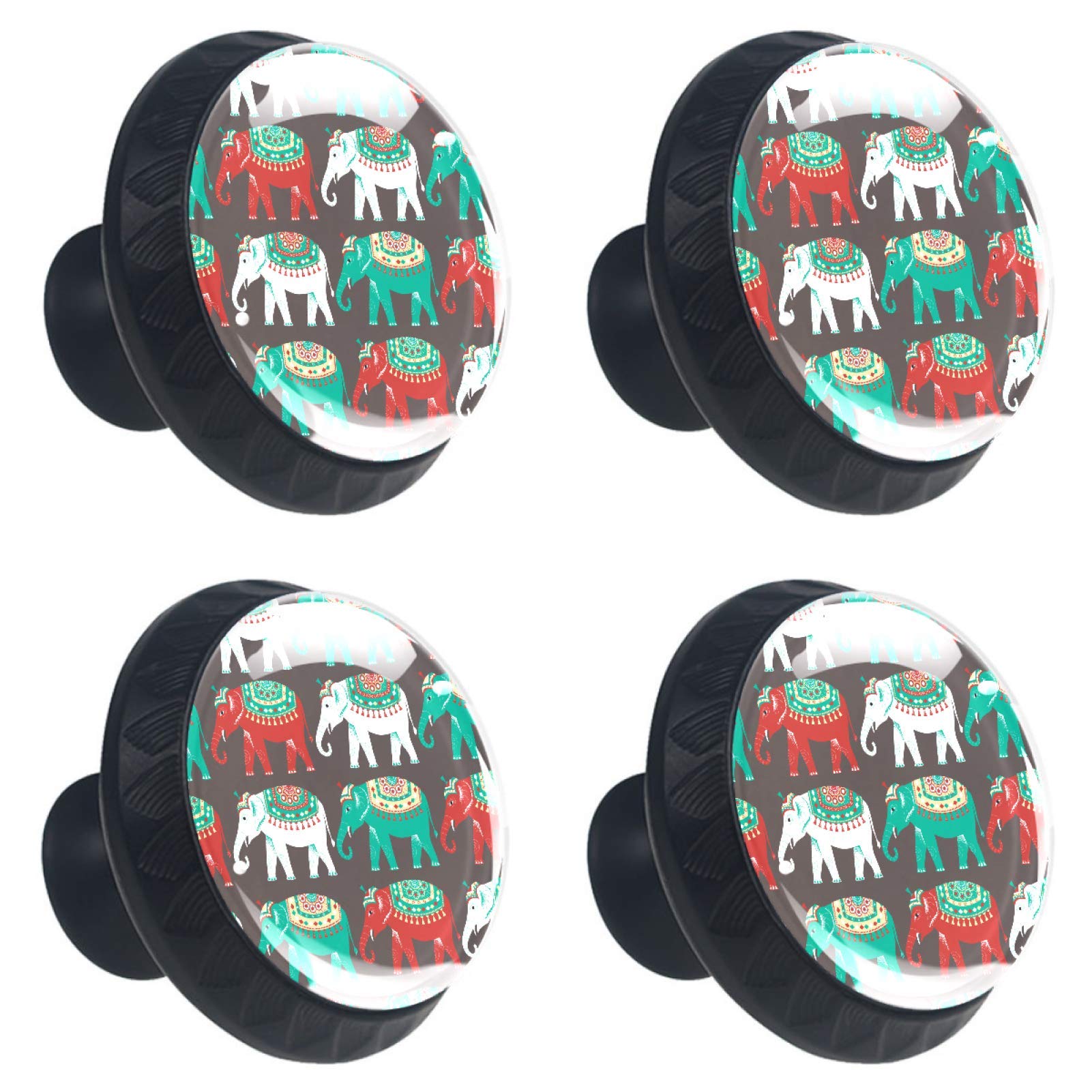 Boutons de porte éléphant rétro en alliage robuste pour armoire élégante x4