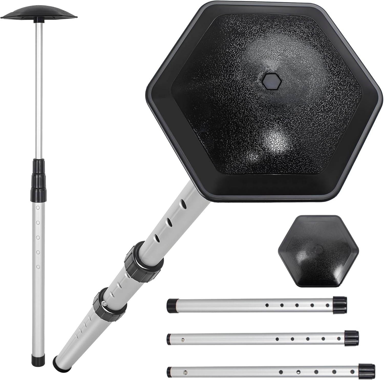 OUUTMEE Palo da viaggio per golf e golf, asta di sostegno in alluminio, per golf, esagonale, resistente agli urti, copertura da viaggio, flessibile, per Golf Club Travel Support