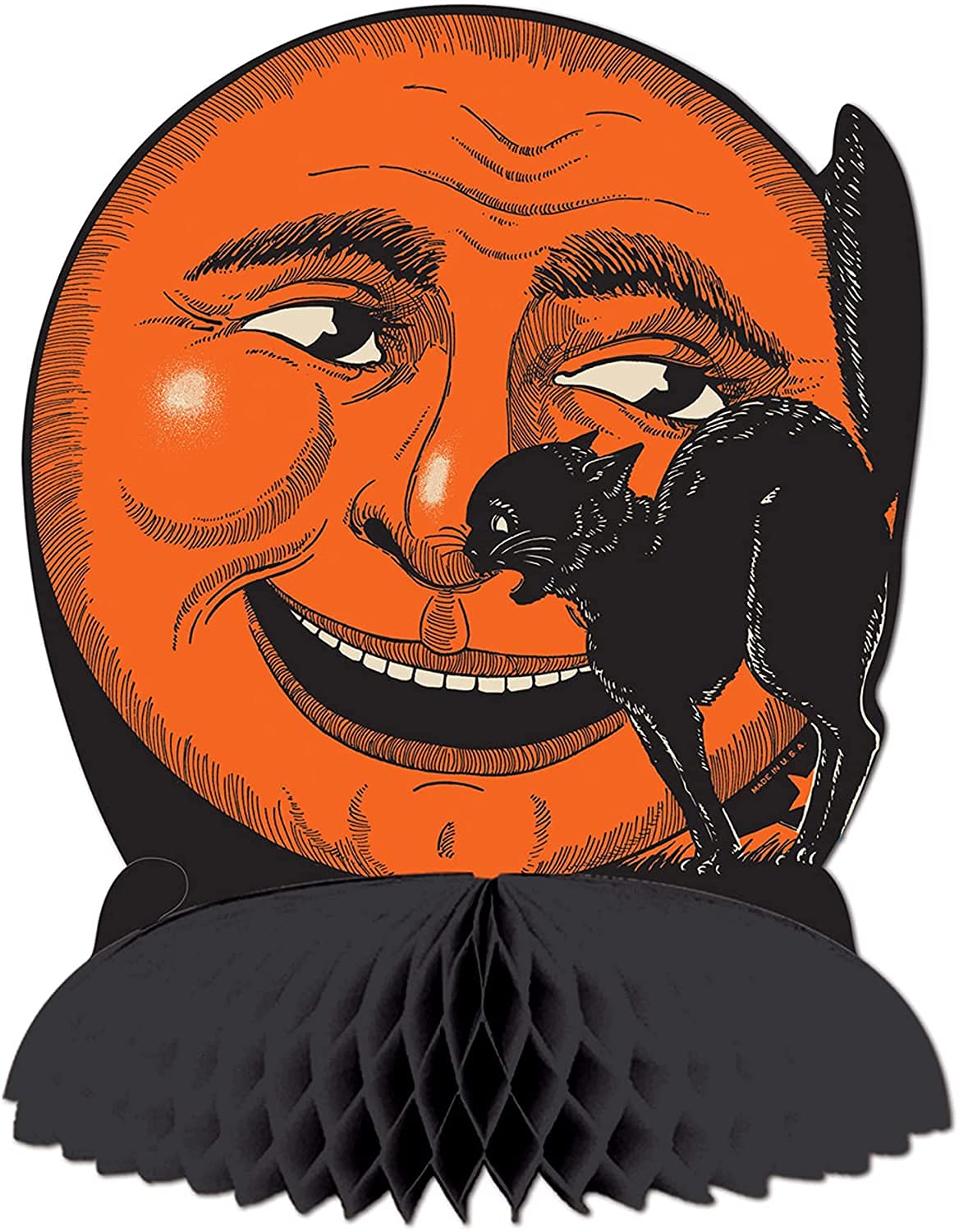 Dekoracje na Halloween 52 cm przegubowy kot i 24,8 cm zestaw centralny księżycowy