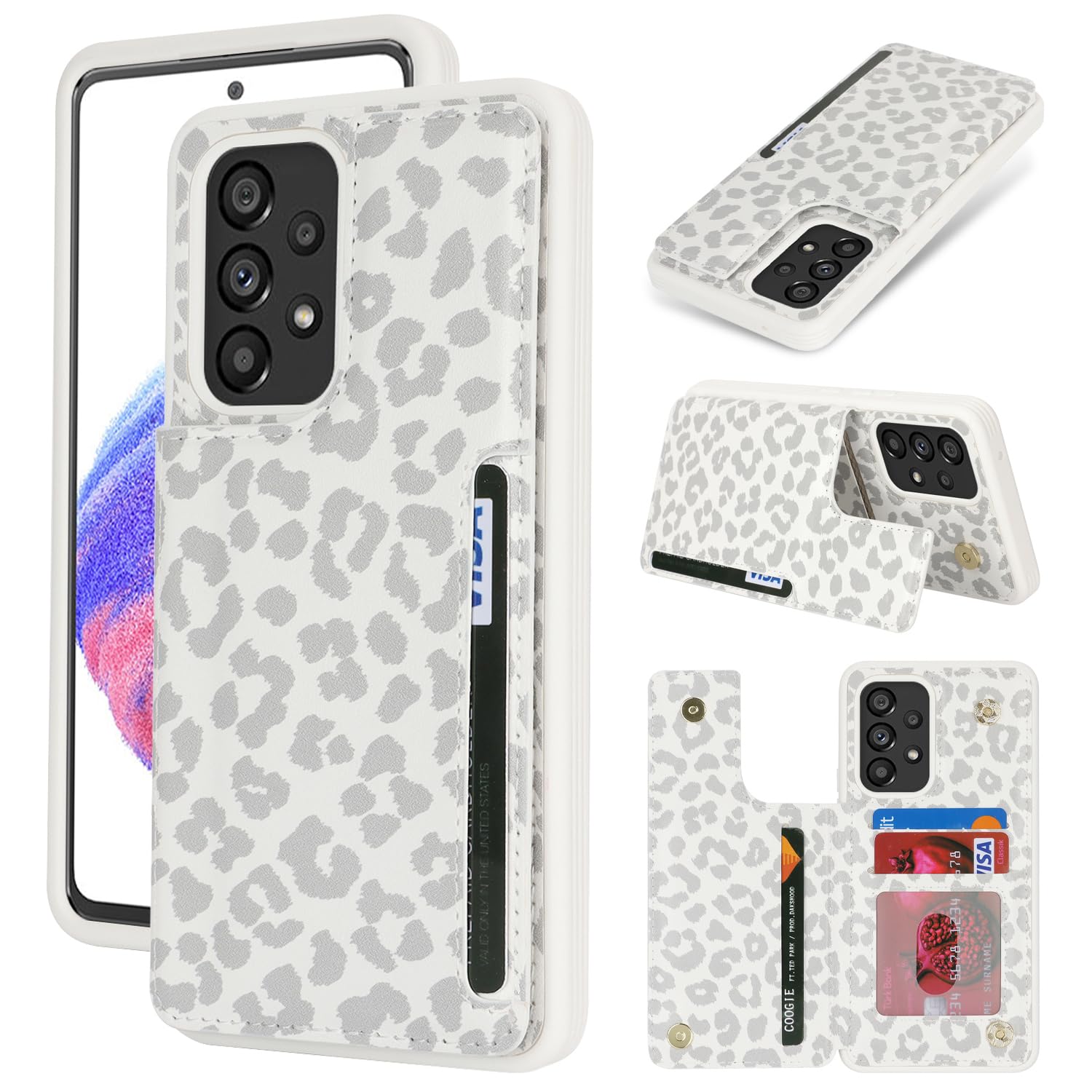 iCoverCase Compatible with Samsung Galaxy A53 5G Case with Card Holder, A53 5G Wallet Case for Women Men [RFID Blocking] PU Leather Protective Phone