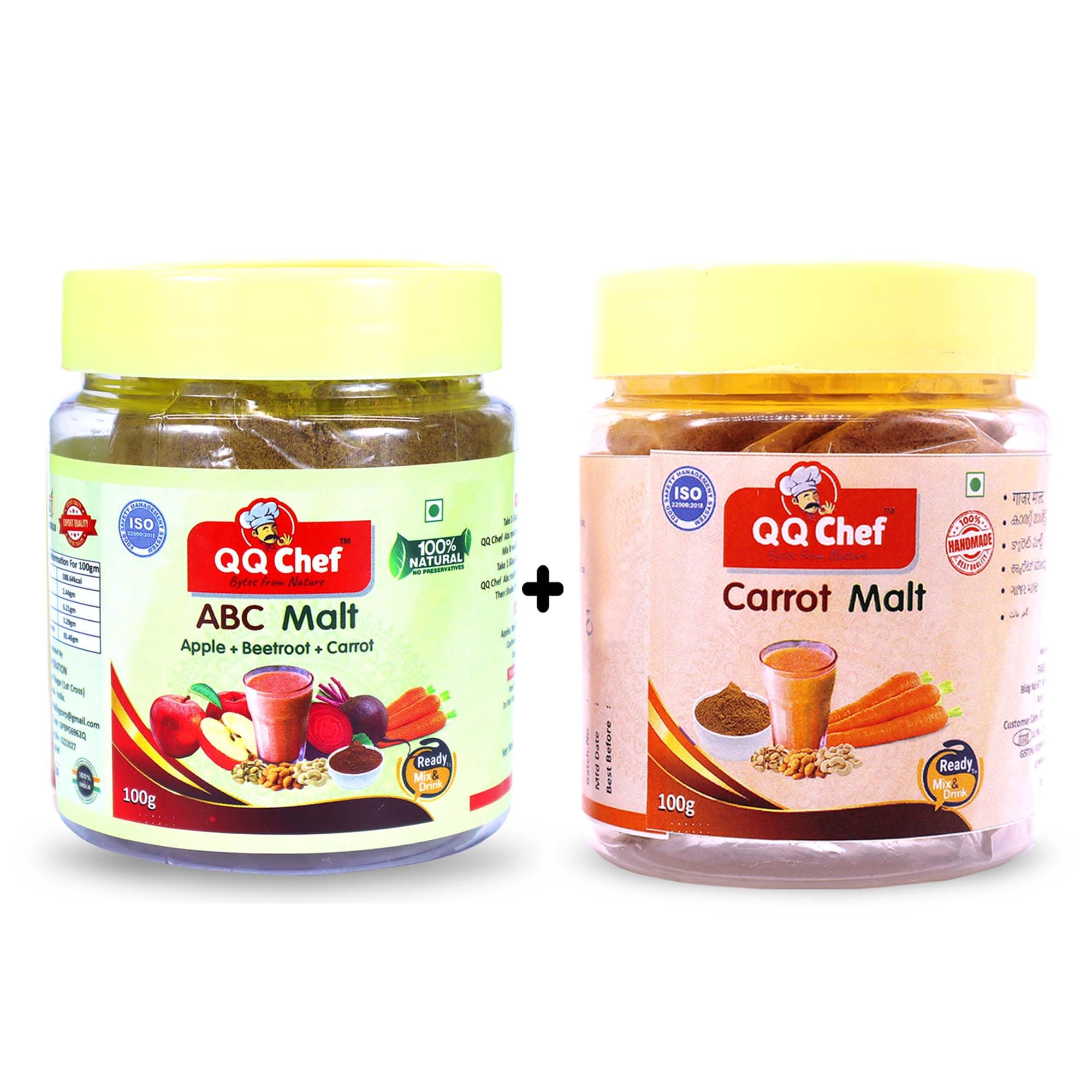 QQChef ABC Malt & Carrot Malt Natural Drink combo for Kids, Adults, Elders, Natural & Homemade (100gm x 2 Pcs) (B0D7SPVBMJ) Amazon Price History, Amazon Price Tracker