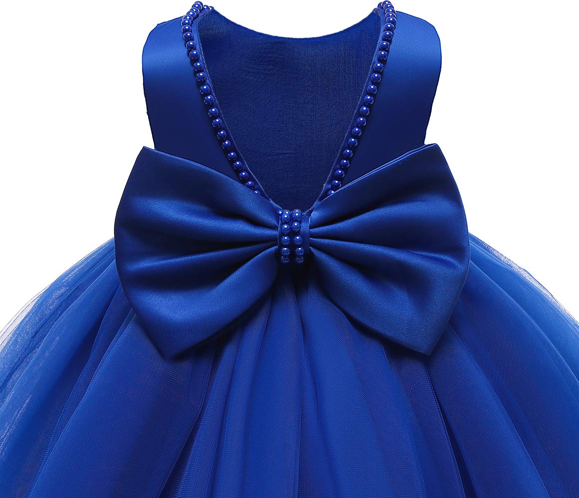 Jup'Elle Mädchenkleid mit Rüschen aus Spitze für Party, Hochzeit, Blumenmädchen, Camille, 4 Jahre, Camille Blue, 4 Jahre