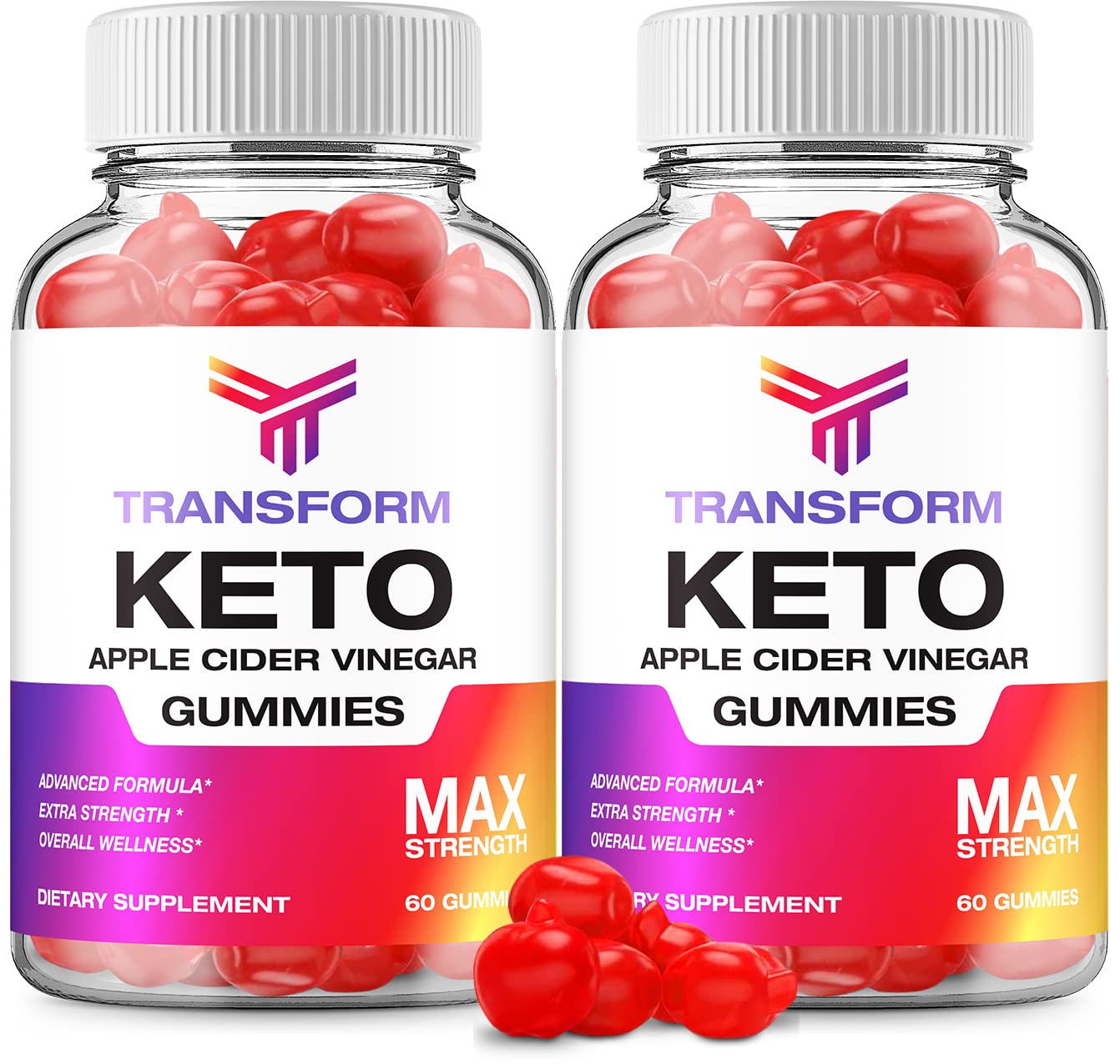 Rillvo (2 Pack) Transform Keto ACV Gummies Advanced Formula Shark Plus Apple Cider Vinegar Tank Dietary Supplement B12 Beet Root Juice Men Women (120 Gummies), 0.34 kilograms (trntr)