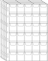 Vista 9 de Páginas para Recolectar Monedas de Uncle Paul 5 Hojas 12 Bolsillos Fundas Estándar con 9 Orificios para Insertar Monedas Fundas para Coleccionistas