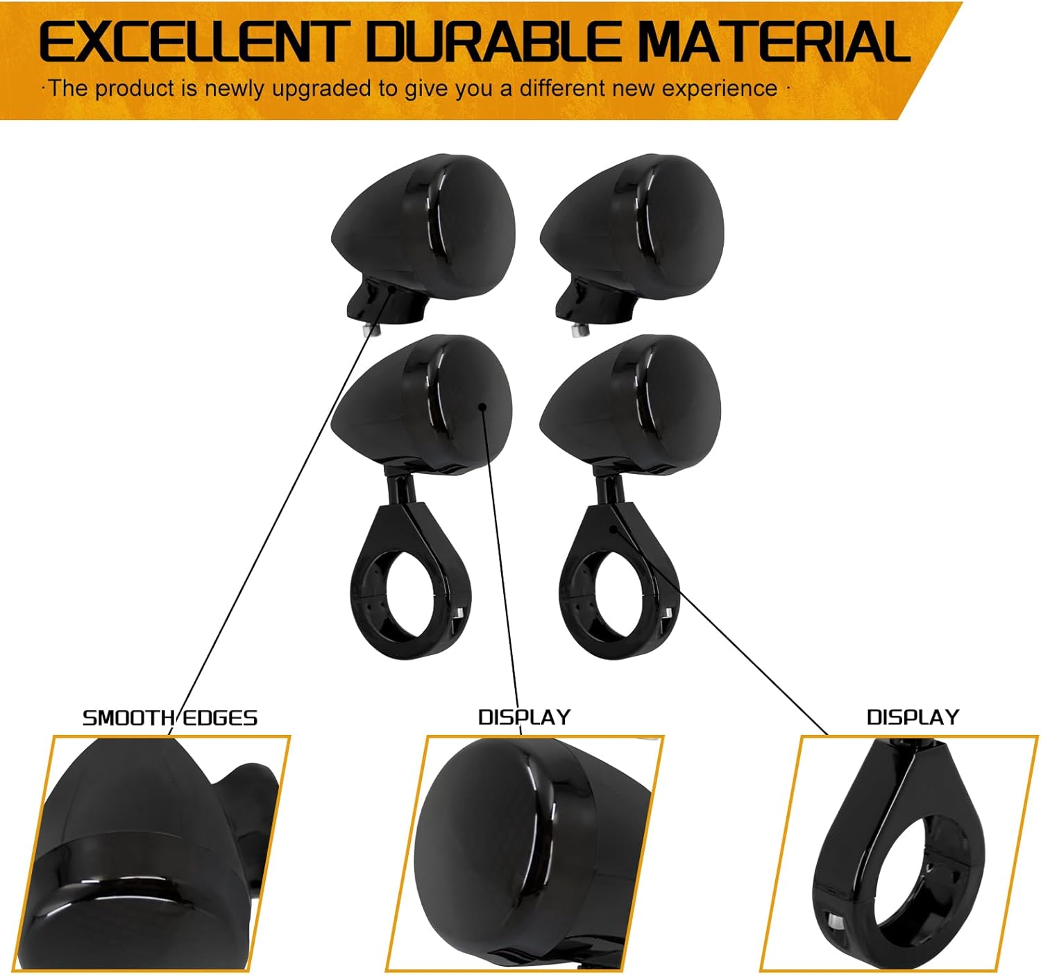 LED Turn Signal Light Indicator Blinker 39mm 41mm Fork Clamp Front Rear Fit For Harley Sportster XL 1200 883 (All Black)