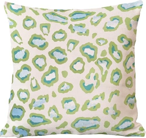 Vista 489 de ArogGeld Chinoiserie - Fundas de almohada escénicas asiáticas, estilo asiático, funda de almohada azul y verde Kelly, funda de cojín para decoración