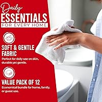 Vista 271 de DAN RIVER Juego de 4 toallas de baño, 27 x 54 pulgadas, 100% algodón, más grandes y ligeras, de secado rápido, súper suaves y absorbentes, toallas