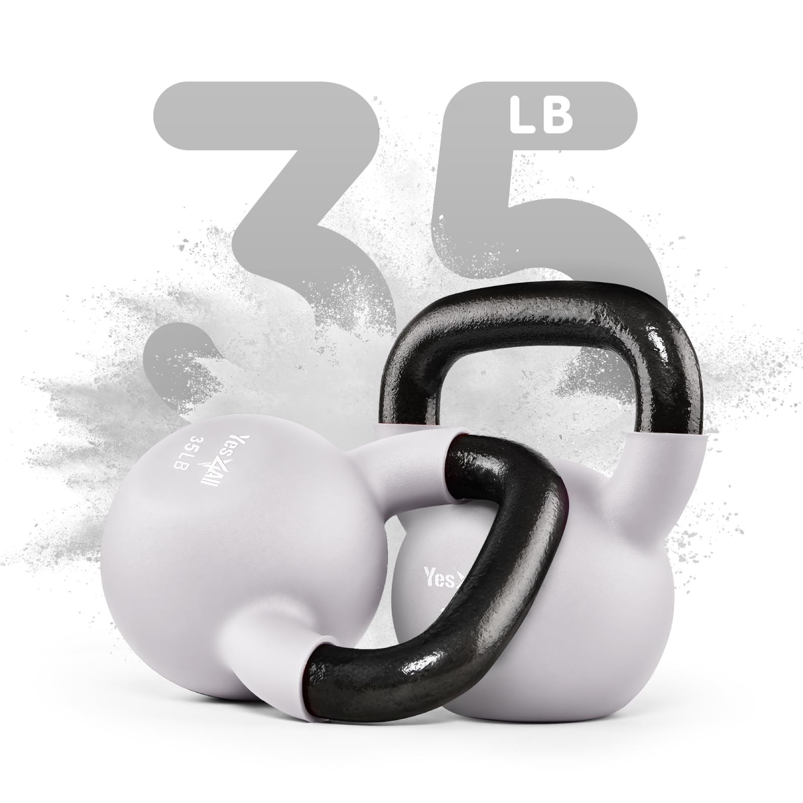 Yes4All Set kettlebell e kettlebell con rivestimento in neoprene, pesi regolabili per allenamento a casa e manubri