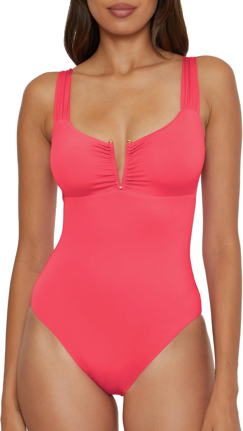 BECCA Color Code - Women's V-Wire One Piece Swimsuit, Adjustable, Bathing Suits for Women