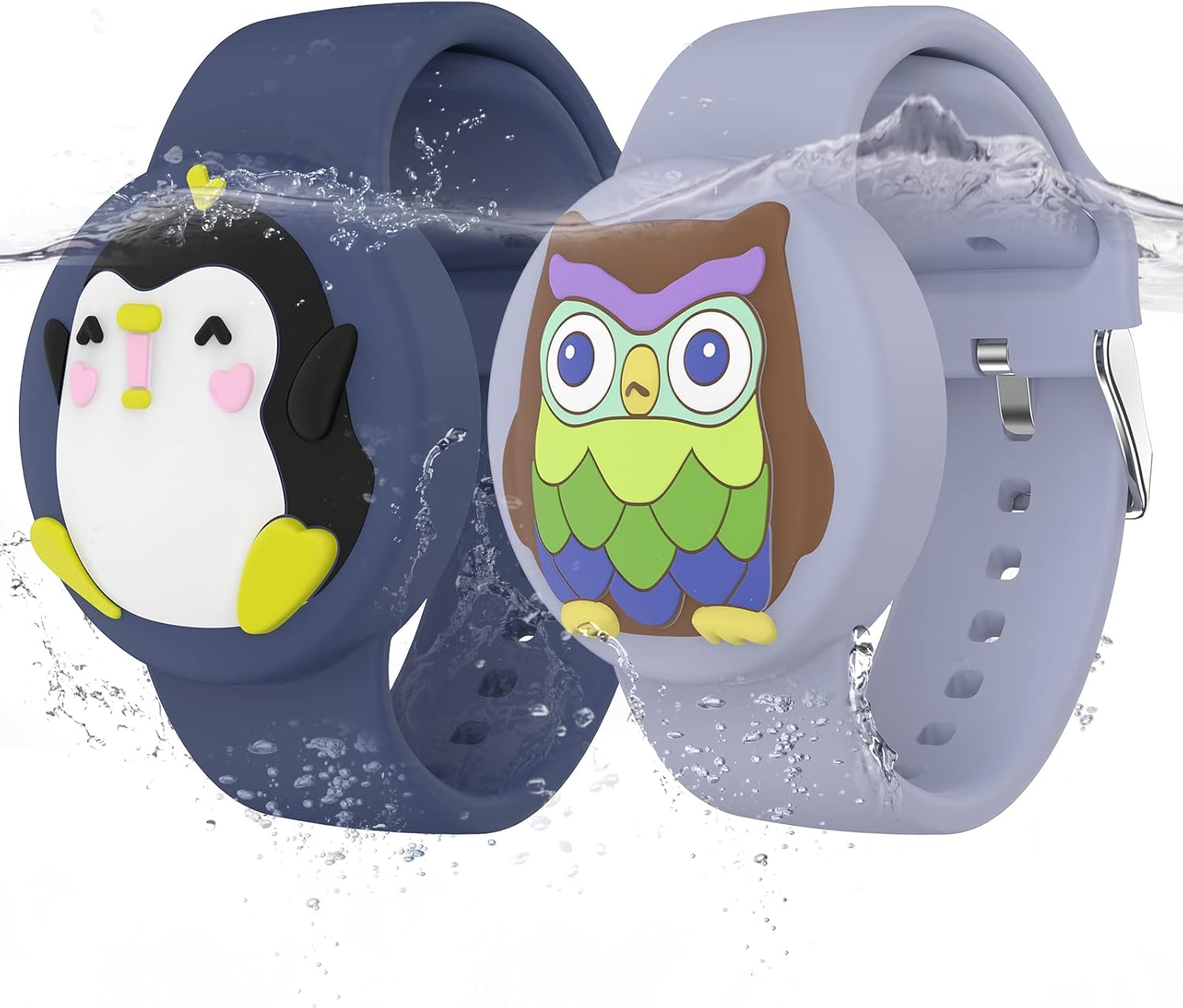Waterproof Air tag Bracelets For Kids (2 Pack) Soft