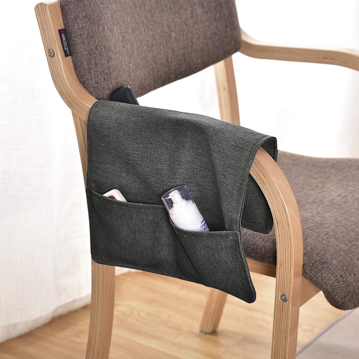 Sac de rangement de chevet en feutre, pocommuniste de support de lit, accessoires de canapé, poudres, télécommande TV, face Caddy, canapé, 1 pièce  15