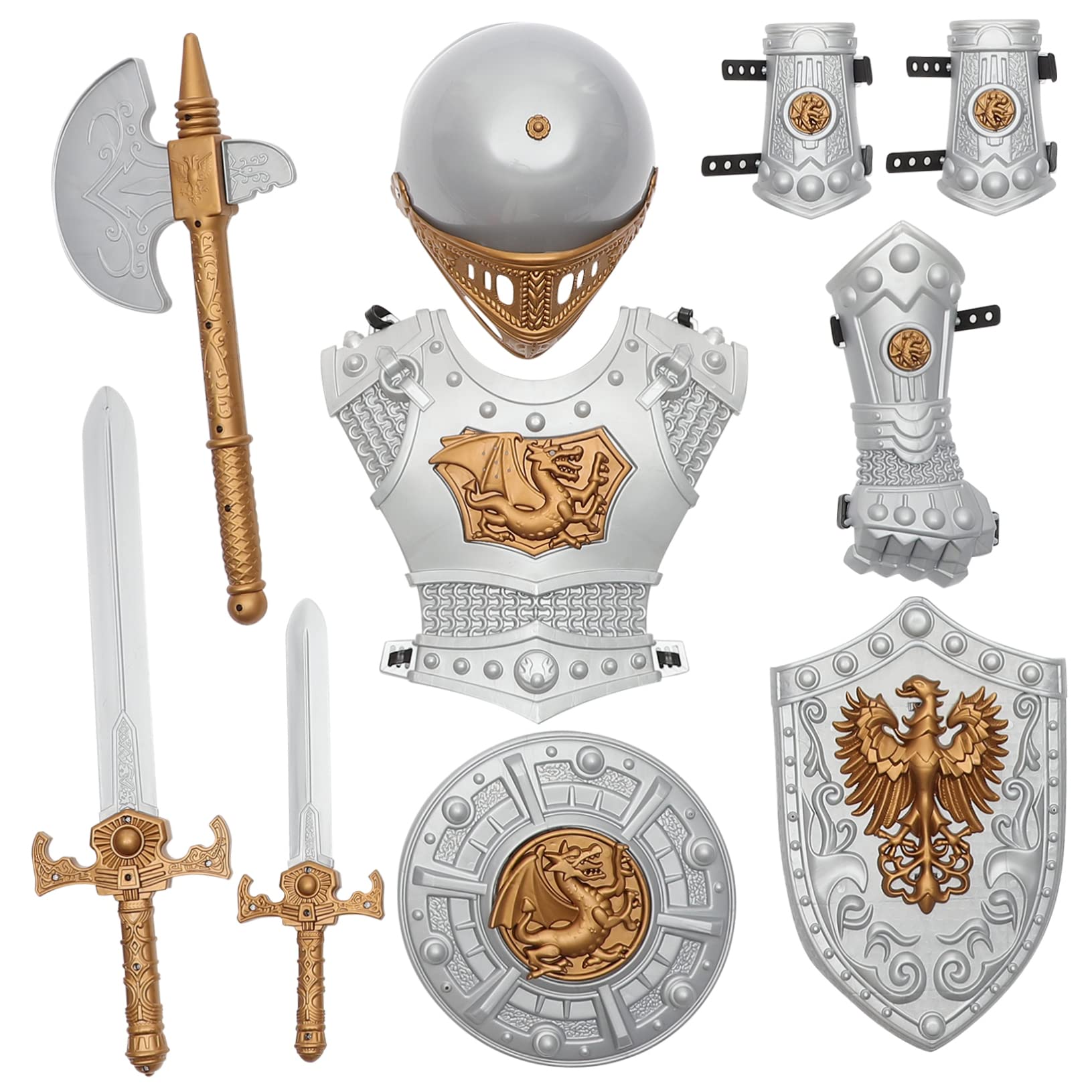 jojofuny 1 Set Ritteranzug Für Jungen Römisches Kostüm Kinderanzüge Für Jungen Ritter-Cosplay-Kostüm Reiterkleidung Ritterrüstung Ritterkostüm Für Cosplay Partykostüm
