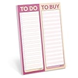 Knock Knock 1-Count To Do/To Buy Perforated Note Pad, To Do List & Grocery List Pad, 60 Perforated Sheets (Purple/Tan), 6 x 9-Inches Each