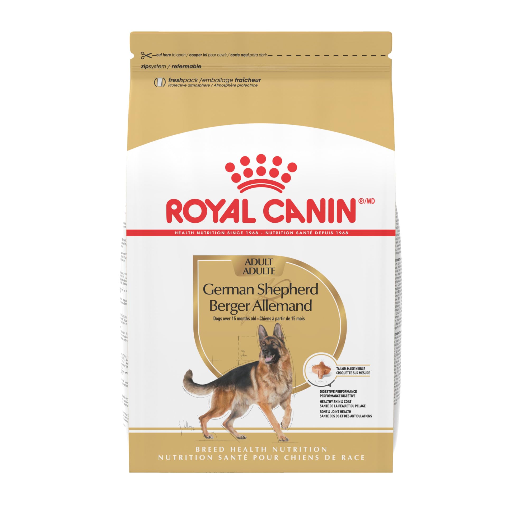 Royal CaninBreed Health Nutrition German Shepherd Adult Dry Dog Food, 30 lb Bag