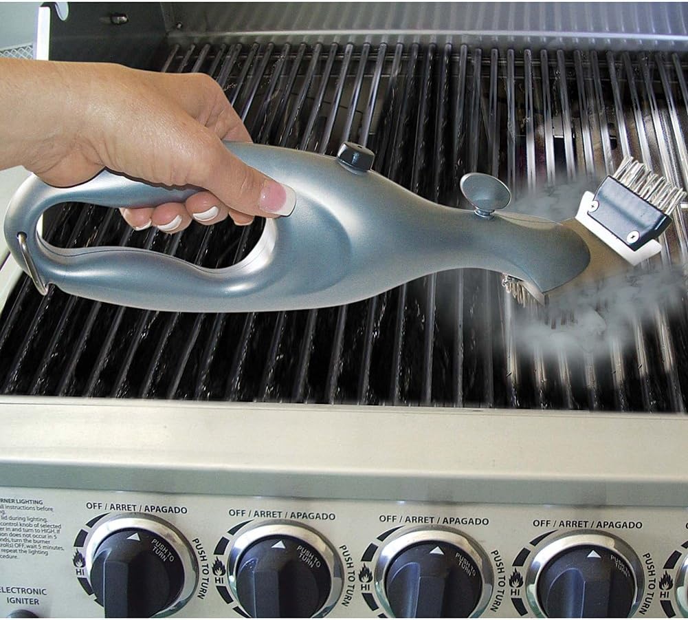 Grill Daddy Steam Cleaning Tool - Steel Brush for Barbeque, Gas & Porcelain