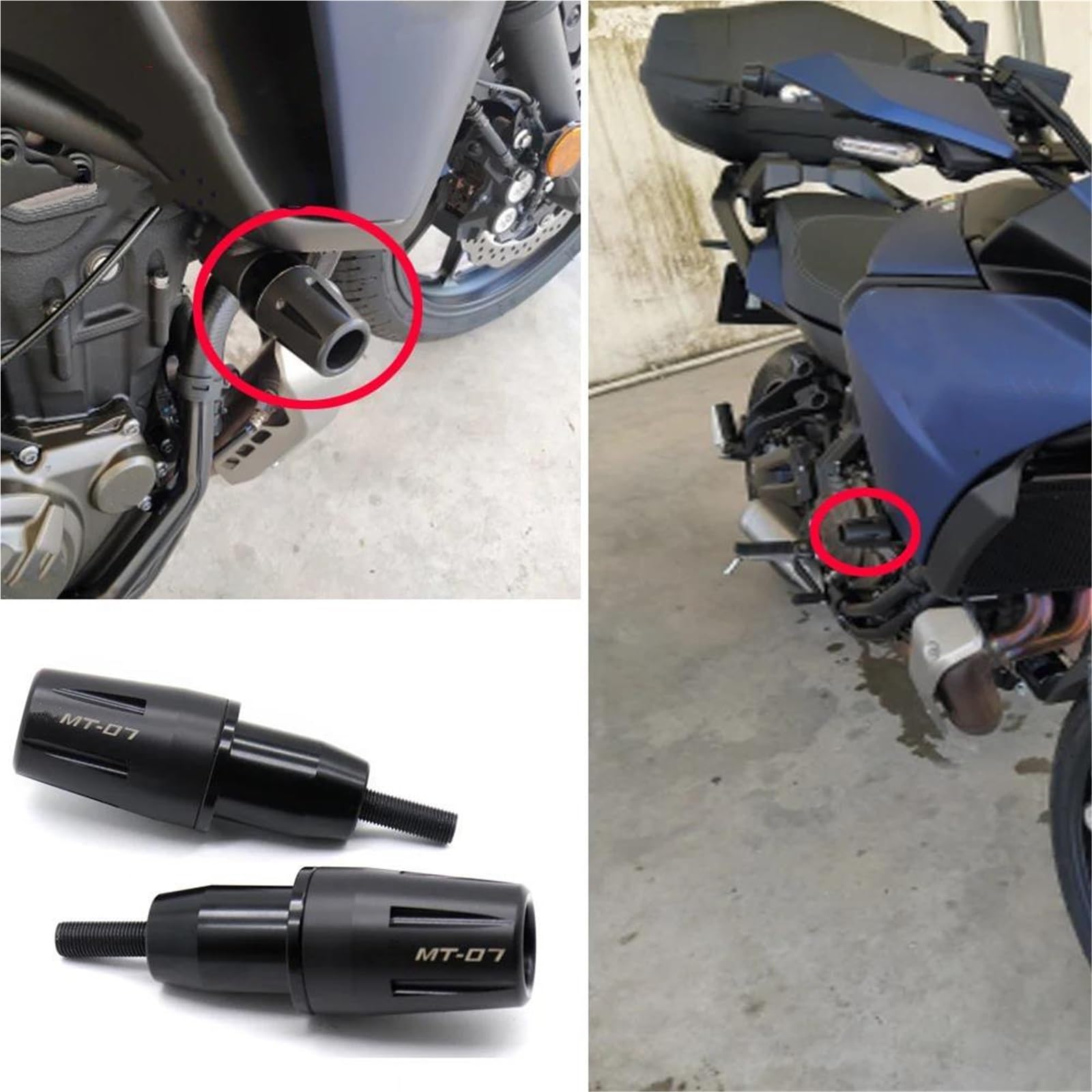 Protector De Escape Deslizante para Motocicleta, Almohadilla Antichoque para MT07 MT-07 2014-2024 MT07 Tracer 700/GT 2020 FZ-073 Marco Protección contra Caídas