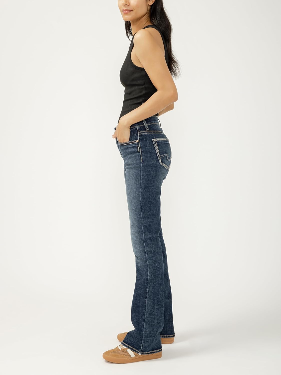Silver Jeans Co. Womens Elyse Mid Rise Bootcut Jeans - Image 2