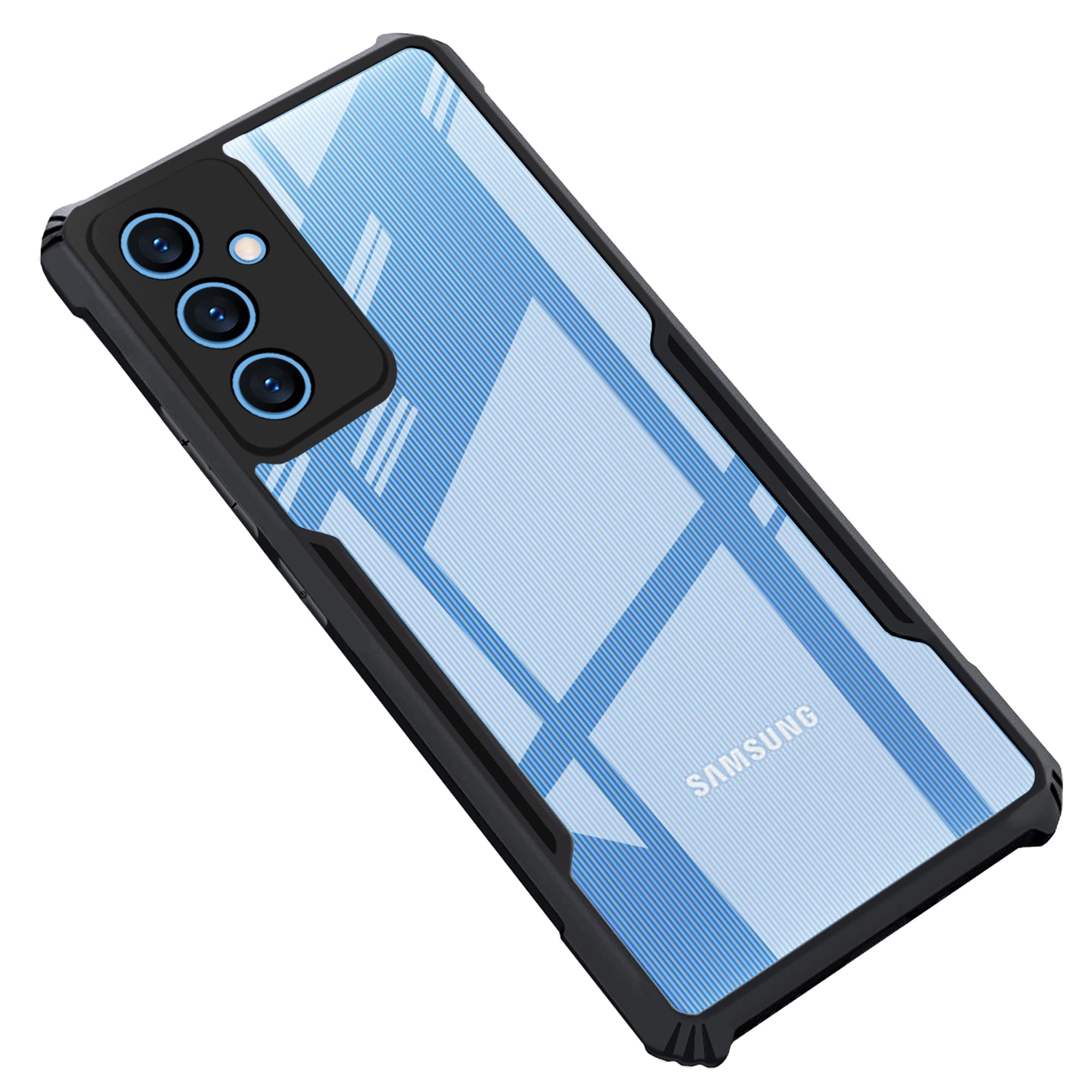 CEDO Samsung Galaxy M52 (5G) Case Cover | Camera Protection Shockproof | Acrylic Crystal Clear 360 Degree Protection | Transparent Eagle Back Case Cover (Black) (B09HHLKQ4L) Amazon Price History, Amazon Price Tracker