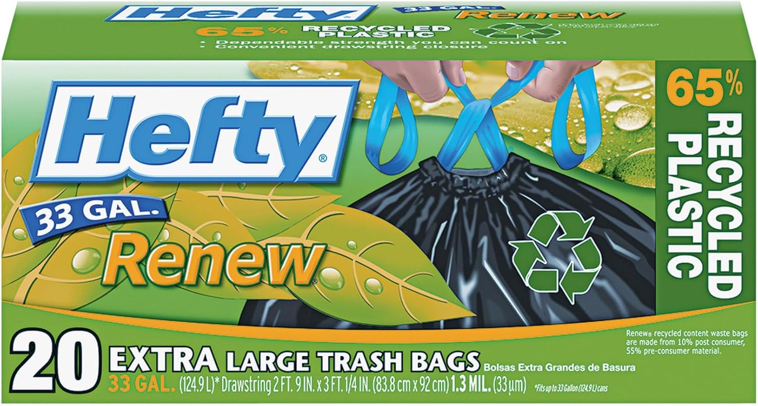 Hefty® Renew Recycled Kitchen & Trash Bags Health & Household