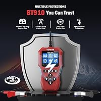 Vista 7 de BT910 5-3000CCA - Probador de batería de automóvil, 6 V 12 V con prueba de batería de litio, probador de alternador automotriz, probador de sistema