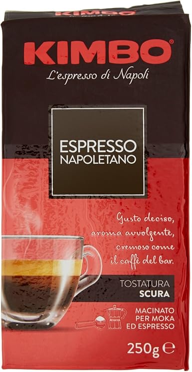 Kimbo l'Espresso di Napoli Miscela di Caffè, Torrefatto e Macinato, 250g :  Amazon.it: Alimentari e cura della casa