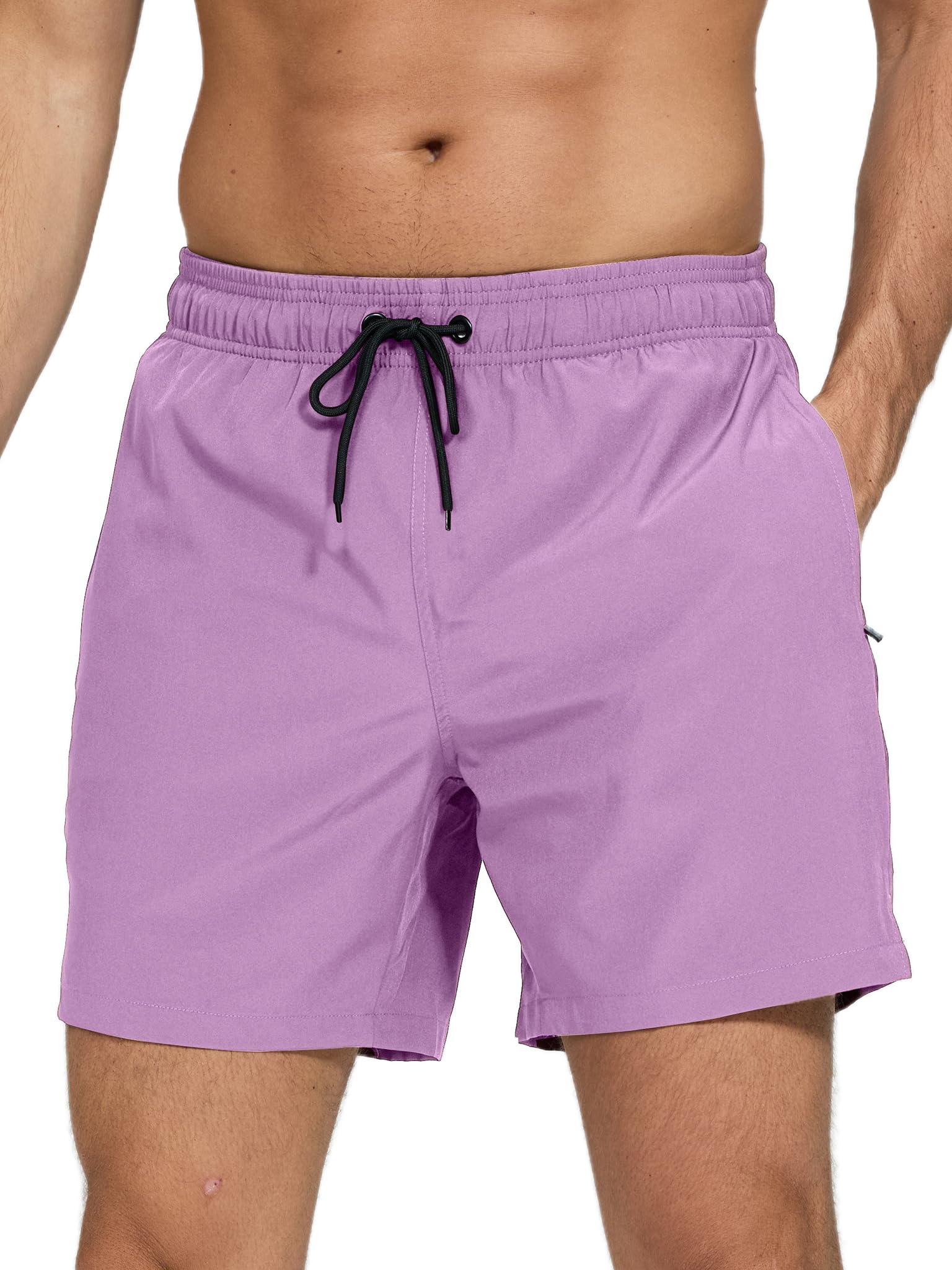Arcweg Badehose für Herren mit Reißverschlusstasche Atmungsaktiv Wasserabweisend Badeshorts Männer Trainingsshorts Elastisch Verstellbar Mit Tunnelzug Meshfutter