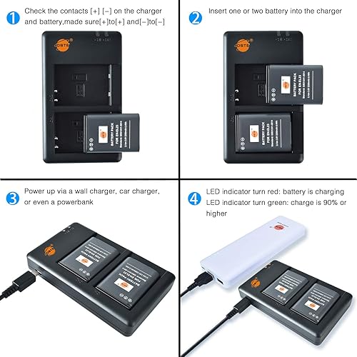 Miniatura 6 de DSTE 3.8V 2200mAh EN-EL23 Lithium Battery Pack(2 Packs) and Dual Charger Compatible with Nikon Coolpix B700, P600, P610, P610s, P900, P900s, S810c