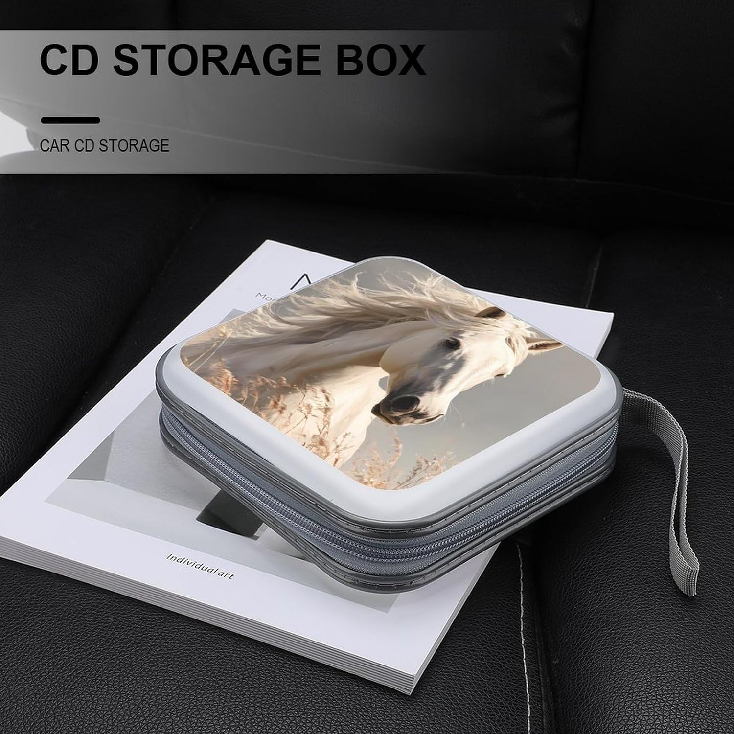 Horse Reed Field CD Case Wallet Portable DVD Holder Organizer Box image 5