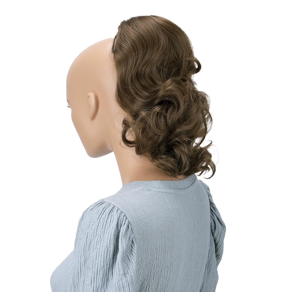 CAISHA 12 Hair Piece Braid Ponytail Extension Voluminous Wavy Light Brown PH206