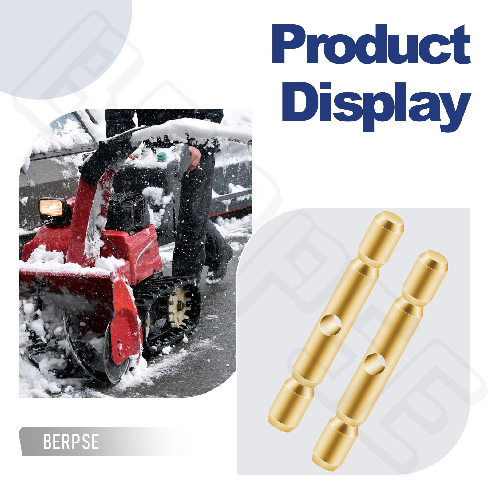 Lot de 4 goupilles de cisaillement Glacier Pro 2205063 compatibles avec Polaris ATV Chasse-neige Glacier Pro 2015-2019 Sportsman, arbre de verrouillage multi-usage à double extrémité