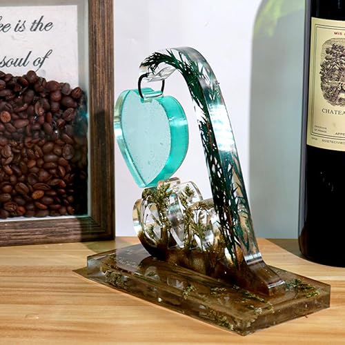 Miniatura 6 de 2 moldes de resina para marco de fotos, molde de resina de corazón para marco de fotos, moldes de silicona grandes para fundición de resina, molde