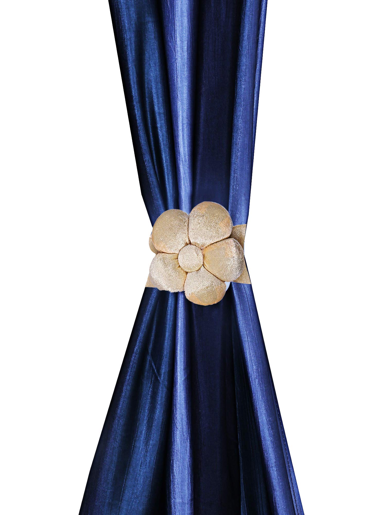 Kuber Industries Velvet 2 Pieces Curtain Tie Back Tassel Set (Gold), Standard (CTKTC024102) - Image 2 thumbnail
