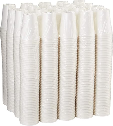 Miniatura 5 de Dixie Paper - Vaso de papel para bebidas calientes, de 8 onzas de capacidad, blanco (20 fundas de 50 unidades), 12 onza, Blanco, 1000