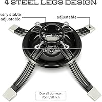 Vista 2 de Roowest Soporte de árbol de Navidad para árbol vivo, base de árbol de Navidad real, soportes de metal verde oscuro para árbol de Navidad