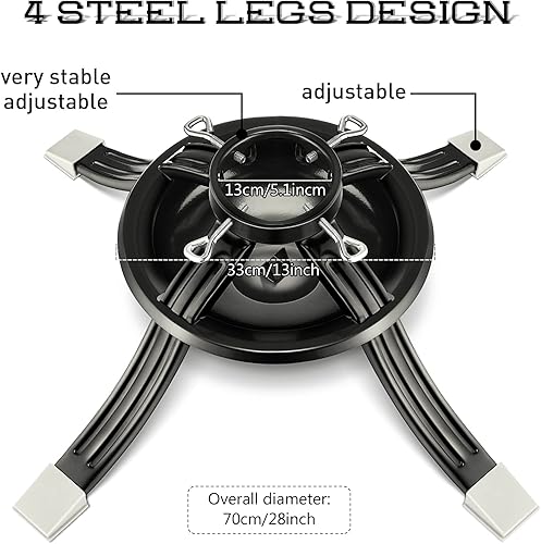 Miniatura 2 de Roowest Soporte de árbol de Navidad para árbol vivo, base de árbol de Navidad real, soportes de metal verde oscuro para árbol de Navidad (L, se