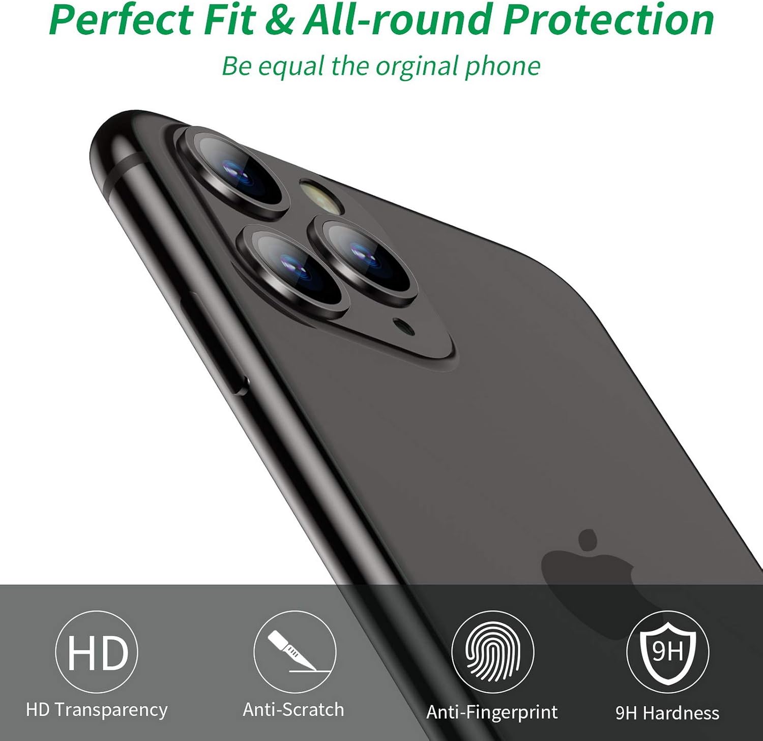 Deyooxi [3 Pack] Camera Lens Protector Compatible with iPhone 12 Pro Cam Protector Tempered Glass Individual Scratch Resistant Graphite…