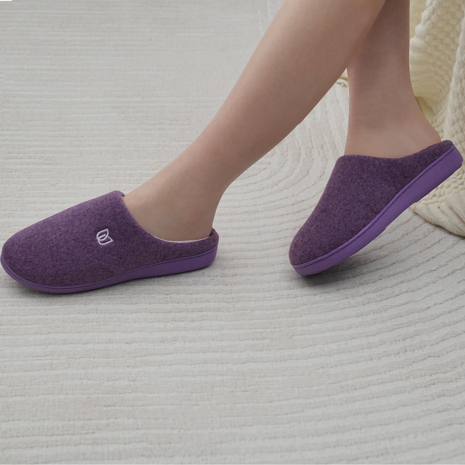 WateLves Pantofole Uomo Unisex Donna Antiscivolo Scarpe Inverno Peluche Morbido Ciabatte in Memory Foam