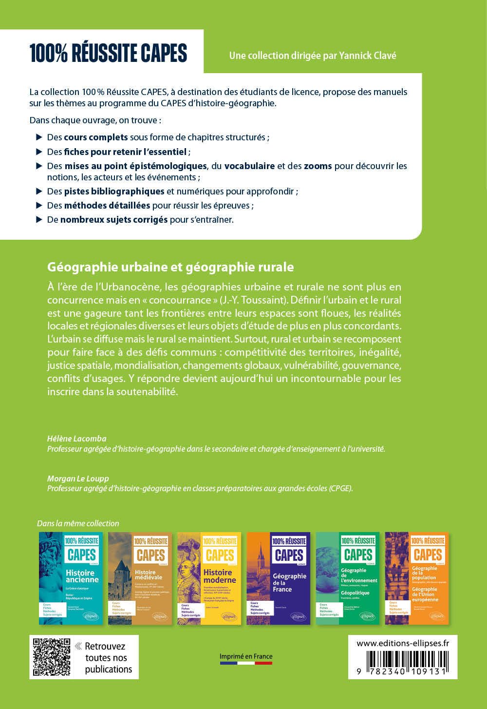 Géographie urbaine. Populations, dynamiques, activités: Géographie rurale. Populations, dynamiques, activités