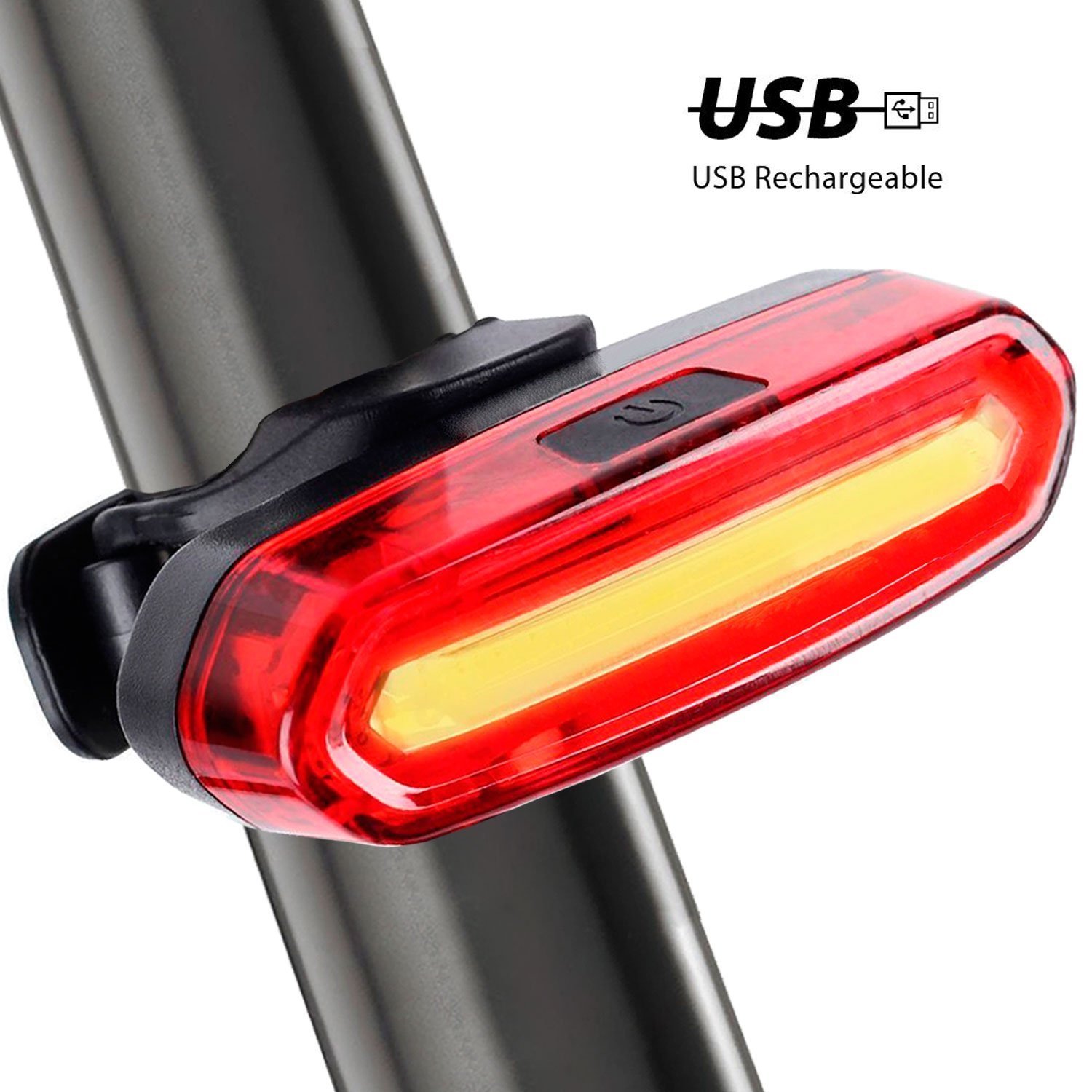 Fanale Posteriore Bicicletta LED Ricaricabile USB, Super Luminoso, Impermeabile, 3 Colori E 7 Modalità, Sicurezza In Bici - 4