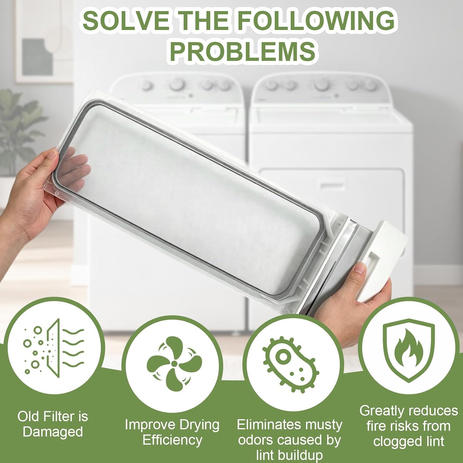Dryer Lint Screen Filter Compatible with 11079622800 11062612101 11070222512 11070222512 11072822101 11076702690 MEDC215EW1 MEDC300XW0 MEDC300XW1 MEDC300XW1 MEDC465HW0 MEDC555DW1 MEDC300XW0 MEDC400BW0