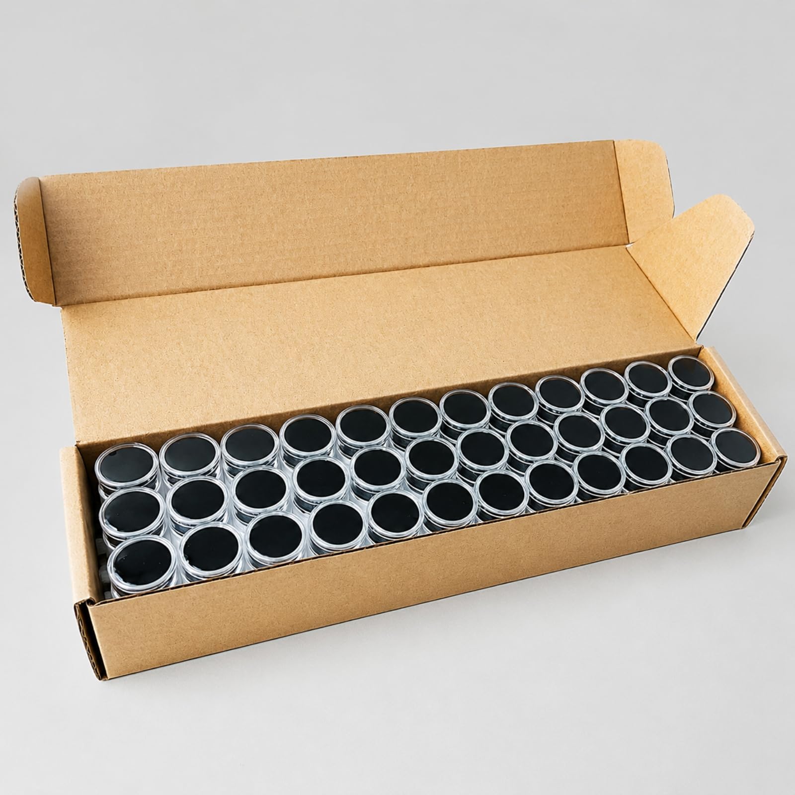 Milageto 144 Piezas Tarro Apilable Transparentes | Compacto, Versátil, Tarro Farmacia con Tapa, para Talleres, Joyeros,